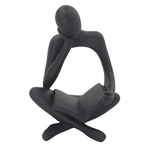 Leitor Estatueta Decorativa Leitura Abstrata Homem que Lê Decoração Ornamento Elegante Estátua Pensa