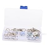CLISPEED 1 caja Hebillas para Bolsos Ganchos Giratorios y Cierres D de Accesorios para Manualidades Correas Mochilas y Cinturones Instalación Sencilla y Versátil