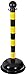 Brady 92123 Bradylink 41" Height, 3" Outside Diameter With 16" Diameter Base, Polyethylene Base And Top, Polystyrene Post, Black And Yellow Color Non-Reflective Striped Warning Posts-Large (Pack Of 6)