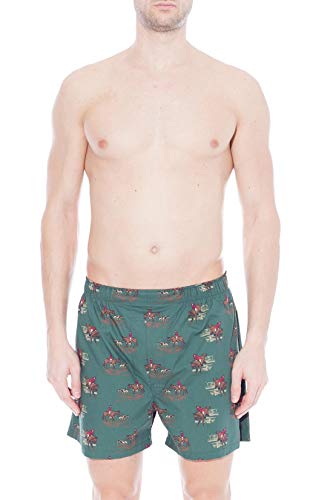 BROOKS BROTHERS - Calzoncillos bóxer para Hombre, diseño de Caza, Color Verde Verde M