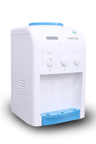 Image of USHA Plastic Instafresh Table Top - Hot, Normal & Cold Water Dispenser, 20 Liter, 65 Watt, White
