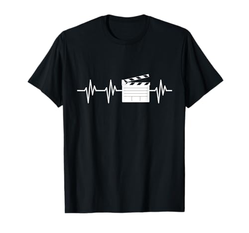 Clapperboard Heartbeat Funny Filmmaker Film T Shirt Gift T-Shirt