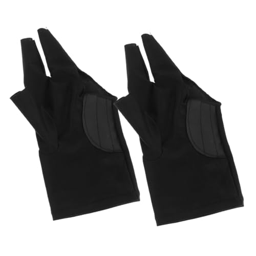 OSOLADY 2pcs Elastic Billiard Gloves Breathable Pool Gloves for Men Women Comfortable Non- Design for Snooker Table Games Washable Reusable Sports Accessories