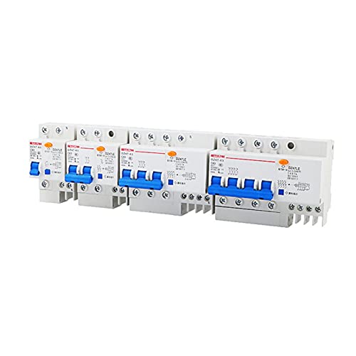 Disjoncteur DZ47LE-63 4P protection surcharge et fuite de terre 10A pour tableau électrique