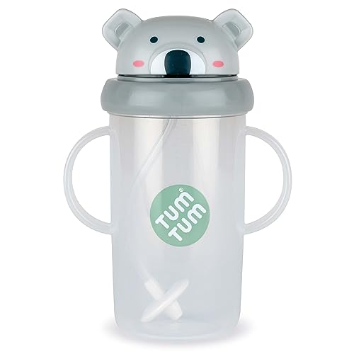 TUM TUM Tippy Up Free Flow Sippy Cup (No Valve) Sippy Cup for Toddlers BPA Free (Kev Koala 300ml)