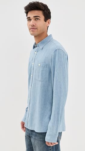 Faherty Men's Tried and True Chambray Workshirt4
