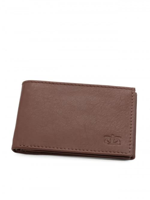 Marroquineria Leyva Americana Tarjetero Hombre Corte Vacuno   Carteras para Hombre Piel Artesanales Hecho en España| Protector Tarjetas Credito | Regalos Originales Novio, Abuelo, Papá | Color Marrón