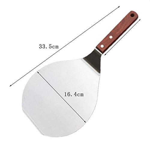 Image of Pizza Schoop, Shovel, Lifter (Round) Big Size Stainless Steel Pizza Tools Thin for Kitchen Accessories Size: 33.5cm