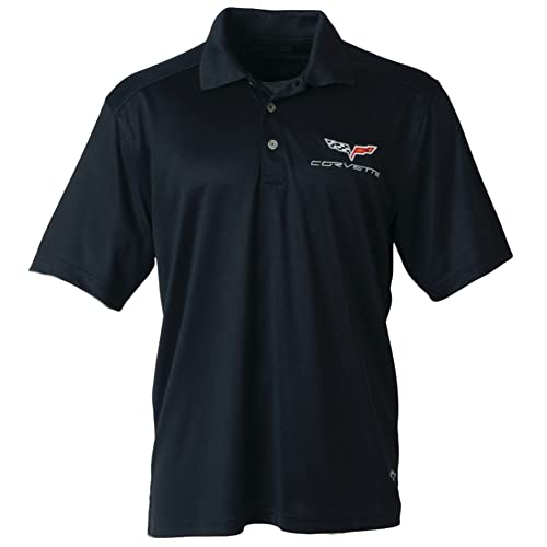 C6 Performance Polo Shirt for Corvette - Dry Core (Large, Black) by SR1 Performance - Used condition - US$55.63