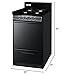Summit Appliance TNM1107C 20in Wide Gas Range, 4 Open Burners, Electronic Ignition, Recessed Oven Door, Broiler Pan, Push-To-Turn Burner Knobs, Ada Compliant Design, Designed for Natural Gas, Black