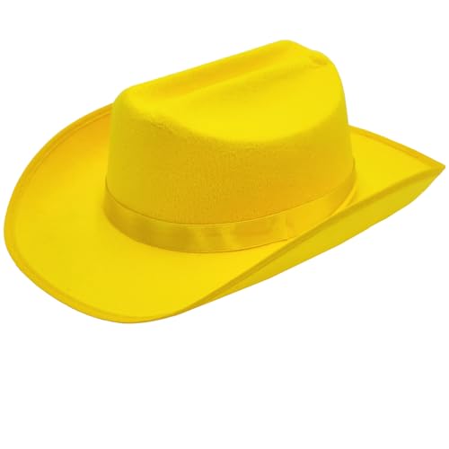 Image of The Dreidel Company Cowboy Felt Western Hat, 22 inch Circumference Dress Up Costume Clothes for Kids, Pretend Play, Party Favors