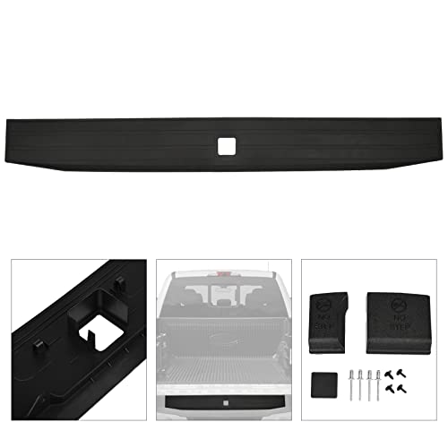 Image of Compatible for Tailgate Molding Cap Cover Flexible Flex Center Step Pad Trim w /Release Button Ford F-250 F-350 F-450 2017-2022 HC3Z9940602A