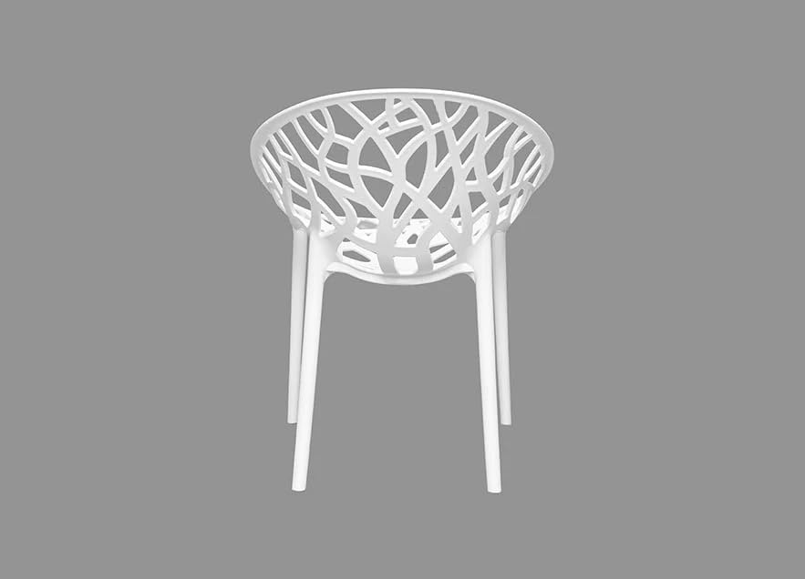 Image of activa Crystal Plastic Arm Chair | Stackable Indoor Outdoor Chair for Home, Balcony, Patio & Garden | Comfortable Designer Armrest Chair | Durable Plastic Seating Furniture (Milky White, Set of 1)