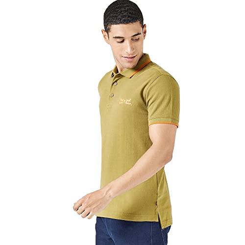 Image of Levi's Men's Cotton Regular Fit Solid Polo T-Shirt