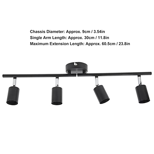 Plafonnier LED 60W orientable à 4 spots design pour magasin et rénovation - 4