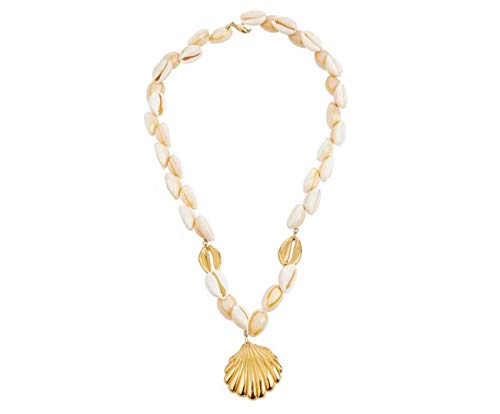 Preisvergleich Produktbild Gemshine Maritim Nautics Halskette Kauri Muschel hochwertig vergoldet im Beach Style - Nachhaltiger, Fair Trade, Ethischer Schmuck Made in Spain