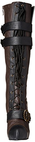 Ellie Shoes Women's 420 Quinley 4" Knee High Steampunk Boot with Laces2