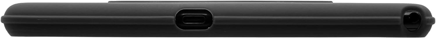 Close-up of the bottom edge of the Kurio Tab XL 2, showing the USB charging port and headphone jack.