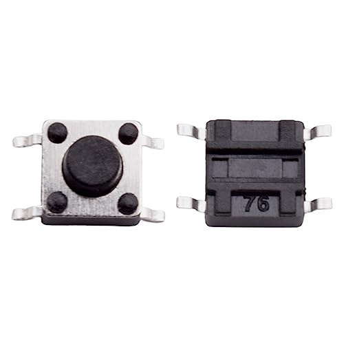 Bouton poussoir tactile SMD 6x6 interrupteur momentané 4 broches 12V noir pour projet électronique