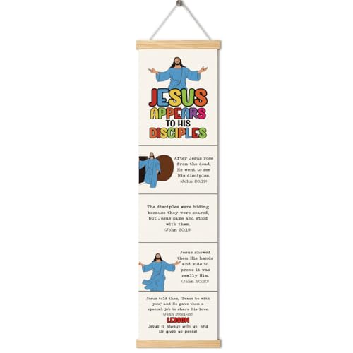 Jesus Appears to His Disciples Banner, Church Banner, Christian Rustic
