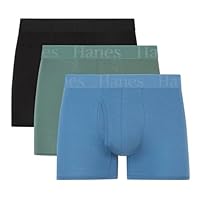 Hanes Men's Originals SuperSoft Trunks, Viscose from Bamboo Underwear for Men, 3-Pack