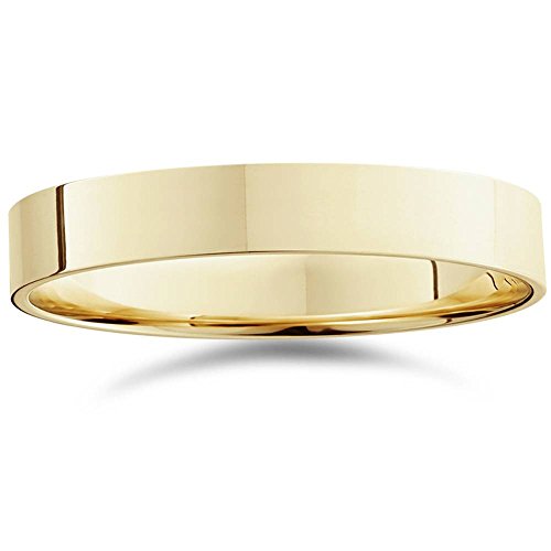 P3 POMPEII3 4mm Flat High Polished Wedding Band 14K Yellow Gold