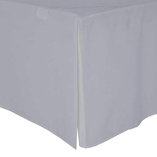 Image of Cottington Lane Crib Bed Skirt Pleated Crib Skirt Dust Ruffle, 100% Natural Cotton, Nursery Crib Toddler Bedding Skirts for Baby Boys or Girls, 14 inch Soft Crib Dust Ruffle Drop Crib Skirt-Light Grey