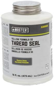William H Harvey 025210 4-oz. Yellow Formula 55 Thread Seal - Quantity 12