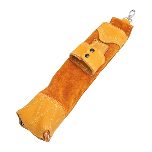 Marhynchus Sac d'électrode Ignifuge, Support de Baguette de Soudage en Cuir PU avec Anneau de Ceinture Solide pour Soudeurs, Pochette de Rangement Ignifuge...