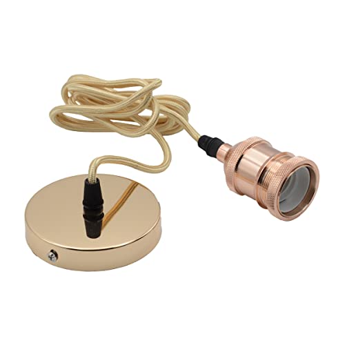 Lampada vintage a sospensione E27 rame con cavo