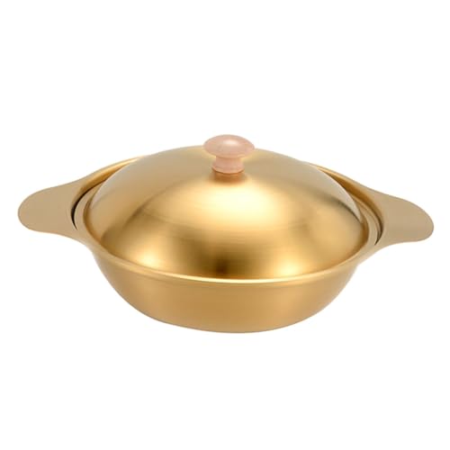 Olla caliente de acero inoxidable con tapa para cocinar Wok