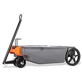 Rhino Portable Holding Waste Tote Tank Camper / RV - New Large HD Never Go Flat Wheels & Extra Low Drain Hole - Includes Steel Tow Adapter, 3’ Sewer Hose & More (Premium HD 4 Wheel, 28 Gallon)
