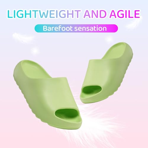 Image of Cloud Slides for Kids,Boys Girls Shower Slippers Bathroom Pool Sandals,Toddler Home House Open Toe Comfy Thick Sole Slippers,Summer Non-Slip Beach Shoes