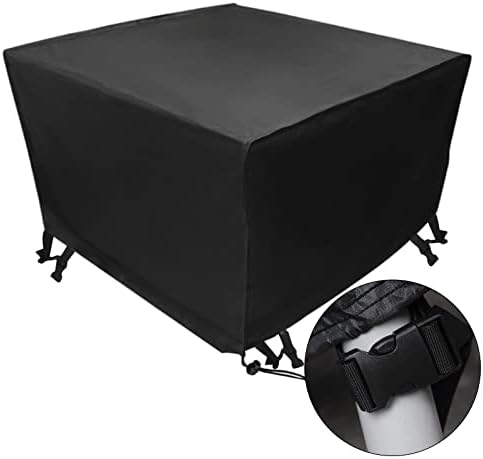 Outdoor Protective Cover for Garden Furniture Polyester Waterproof Garden Tables and Chairs Furniture Cover Black 250 x 250 x 90 cm