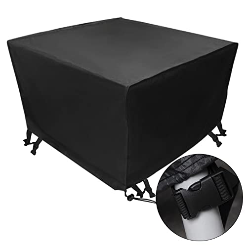 Outdoor Protective Cover for Garden Furniture Polyester Waterproof Garden Tables and Chairs Furniture Cover Black 250 x 250 x 90 cm