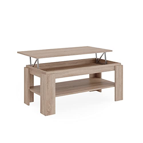 Vicco Couchtisch Nikola, Sonoma, 100 x 54 cm mit Liftfunktion