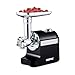 Geepas Electric Meat Grinder | Stainless Steel Meat Mincer & Sausage Stuffer, Food Grinding Mincing Machine with Kibbe | 3 Different Cutting Plates, Reverse Function, 1800W, Plastic Housing, Black