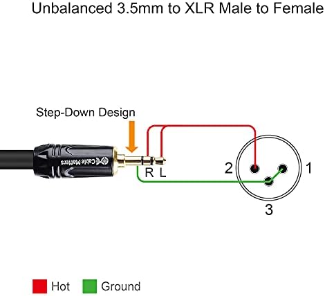 Cable Matters (1/8 Inch 3.5mm to XLR Cable 1.8 m Male to Male (XLR to 3.5mm Cable, XLR to 3.5mm Jack, XLR to 1/8 Cable, 1/8 to XLR Cable)