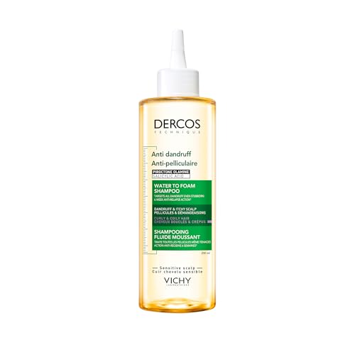 Vichy Dercos Anti-Schuppen Locken, Dermatologisches Anti-Schuppen-Shampoo für normale bis trockene Kopfhaut und lockiges, krauses Haar, Anti-Rückfall-Wirkung, mit Olamin & Salicylsäure, 200 ml