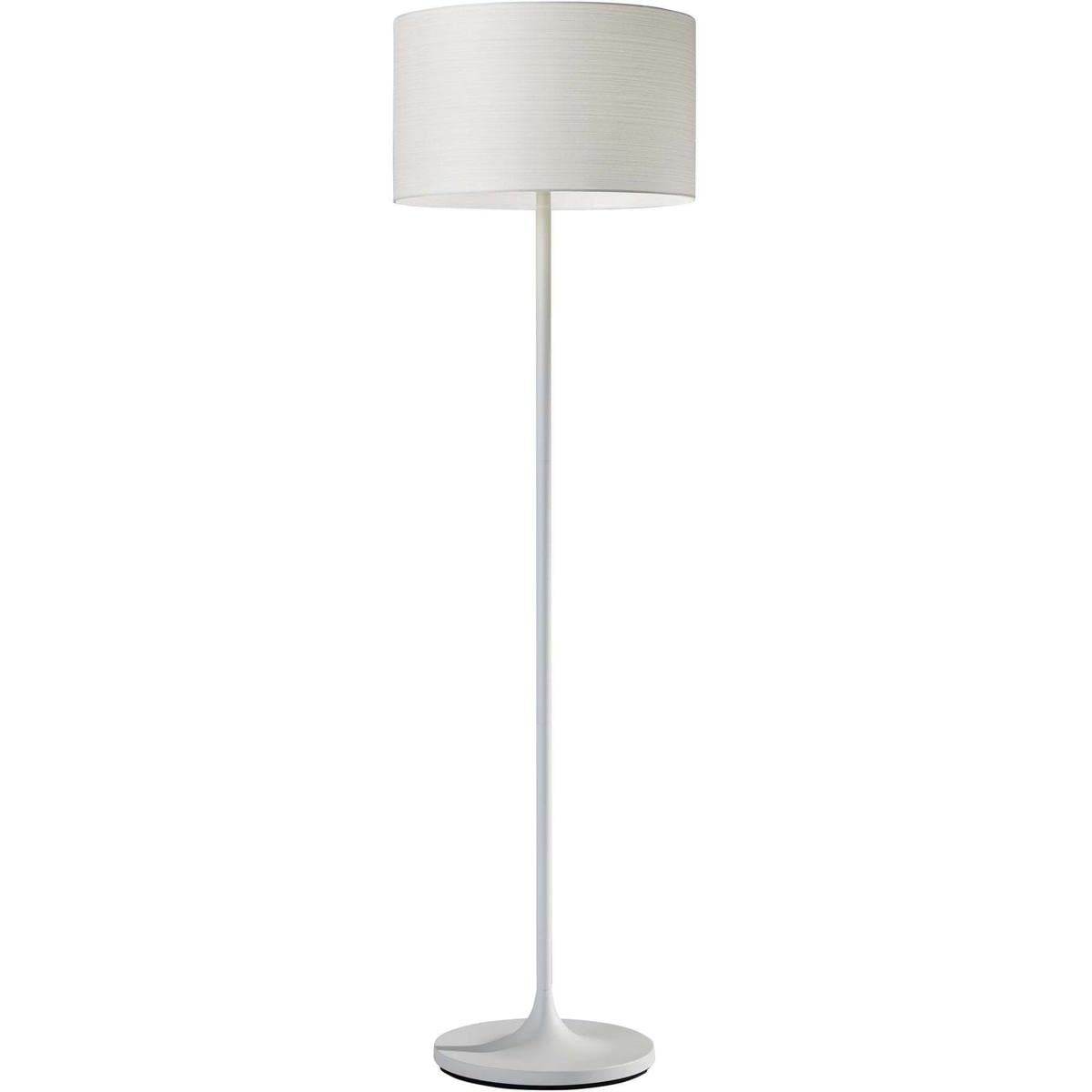 Adesso Home 6237-02 Transitional One Light Floor Lamp from Oslo Collection Finish, White Metal