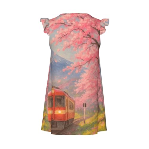 Augenstern Flutter Sleeve Nightgown Pajama Gown Fuji Mount Cherry Blossom Easy Pull-On Sleepwear Nightdress2