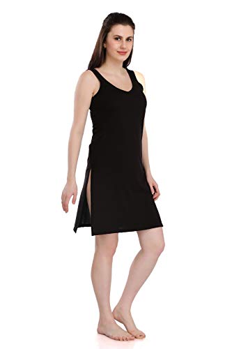 Image of Splash Cotton Rich Camisole Slip for Women| Long Kurti Slip /Suit Slip /Camisole Slip Knee Length - 139
