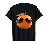 Orange T-Shirt Sonnenbrille Obst Herren Damen