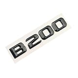 3D ABS Schwarz Chrom Logo B200 Buchstabe Kofferraum Abzeichen Aufkleber Logo Kompatibel W246 W245 Aufkleber Zubehör(B200 Glossy Black)
