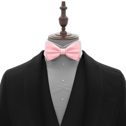 Image of Adam Young Men's Bow Ties Pre-Tied Style Formal Satin Classic Bowtie for Tuxedo Faux Silk