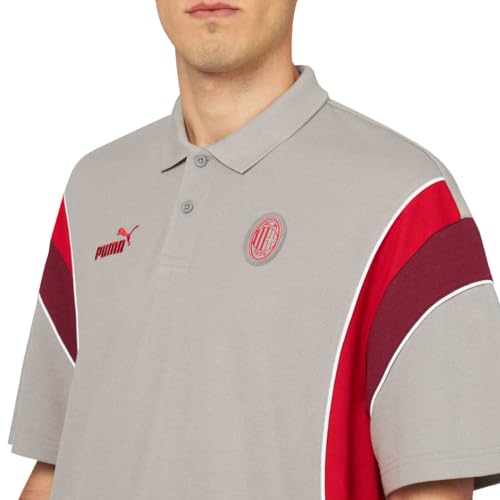 AC Milan Puma Ftblarchive Adult Unisex Adult Polo Shirt Grey - Image 4