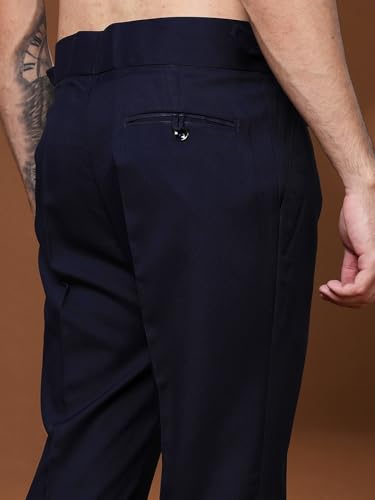 Image of Gurkha Pants for Men | Trouser for Men | Formal Pant | Single Buckle | Bell Bottom Trouser High Waist Pleated Casual Trousers | Flared Bottom Leg Pants for Office Smart Casual Travel Party