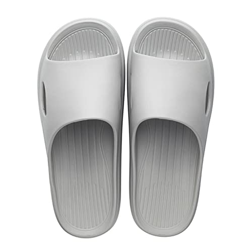 Bathroom Shoes Slippers Home Household Couple Comfortable Fashion Sandals Indoor Slippers Outdoor Fashion Shower Slipper(Gris,43/44)