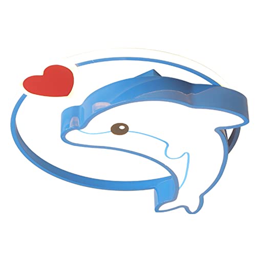 Plafonnier ultra-mince en forme de dauphin au design géométrique simple et créatif pour enfant