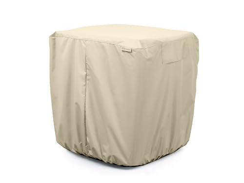 Covermates Air Conditioner Cover - Durable Weather-Resistant Protection for Outdoor Units, Elite 300D Polyester, 26W x 26D x 32H, Khaki